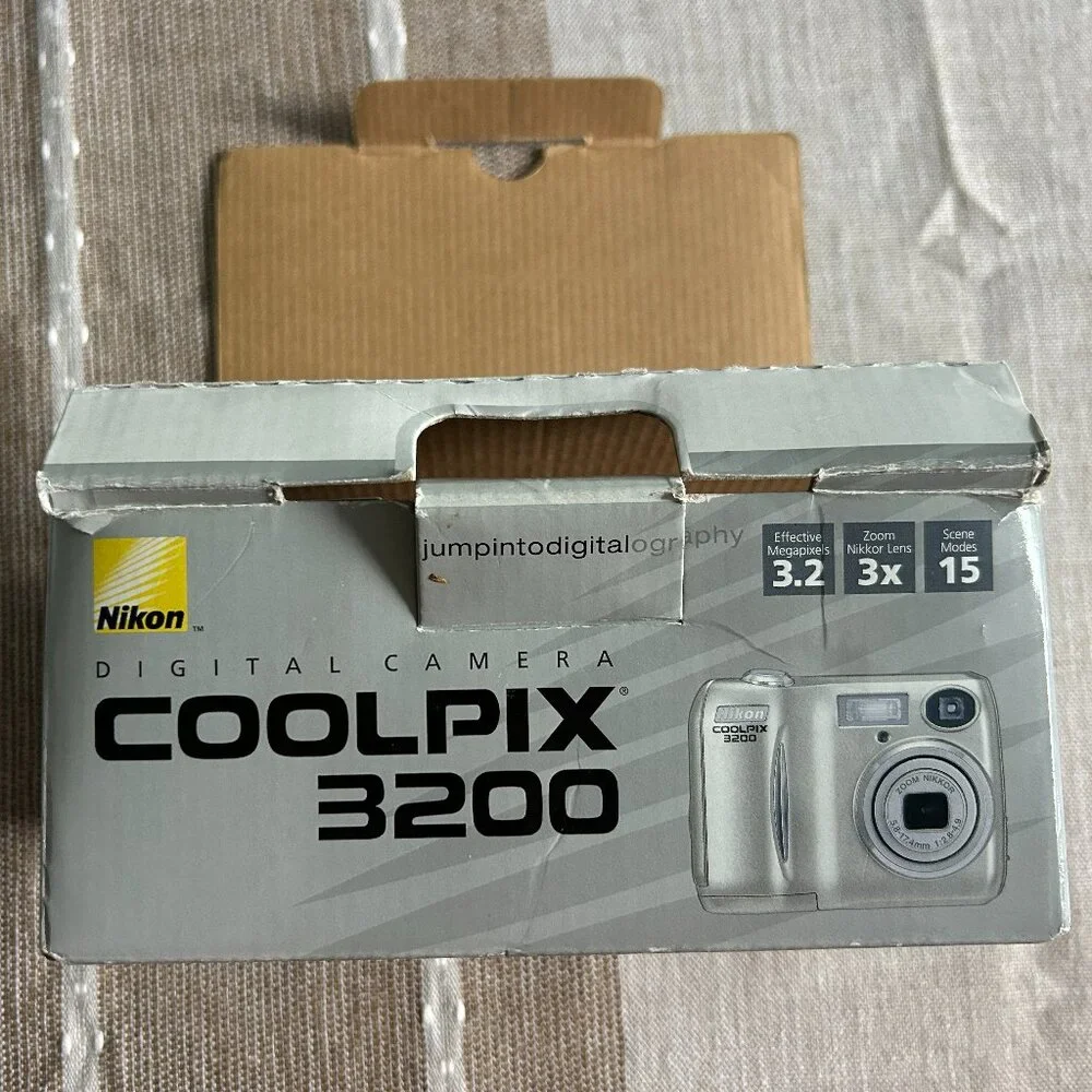 Nikon Coolpix 3200 Digital Camera – Silver – In Box w/ AV Cords - Picture 3 of 15